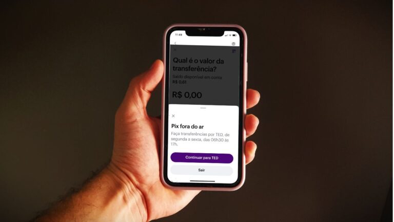 Pix nubank fora do ar