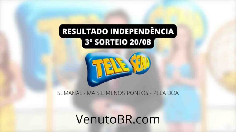 resultado da tele sena 20/08