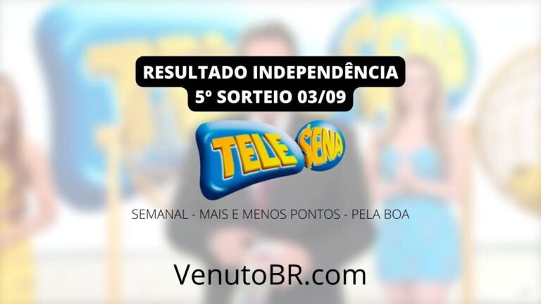 resultado da tele sena 03/09