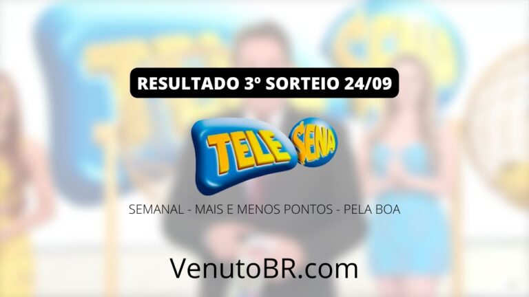 resultado da tele sena 24/09