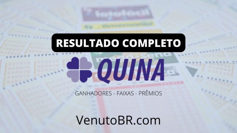 Resultado da Quina loterias caixa.