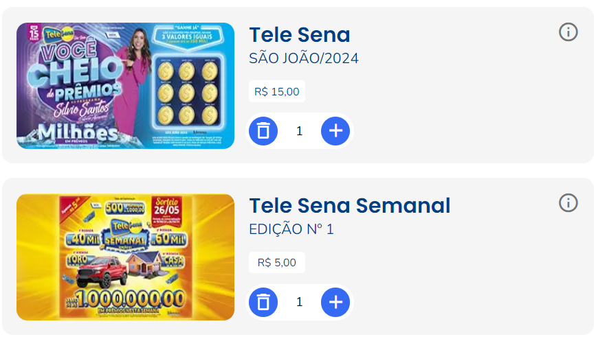 tele sena e tele sena semanal