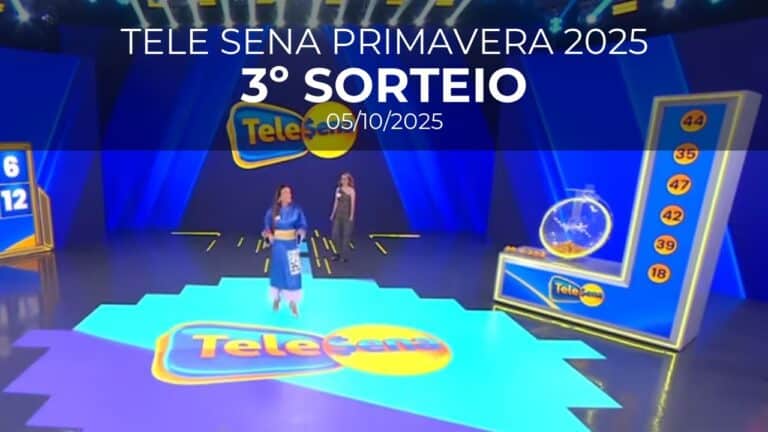 Resultado do 3º Sorteio da Tele Sena Primavera 2025
