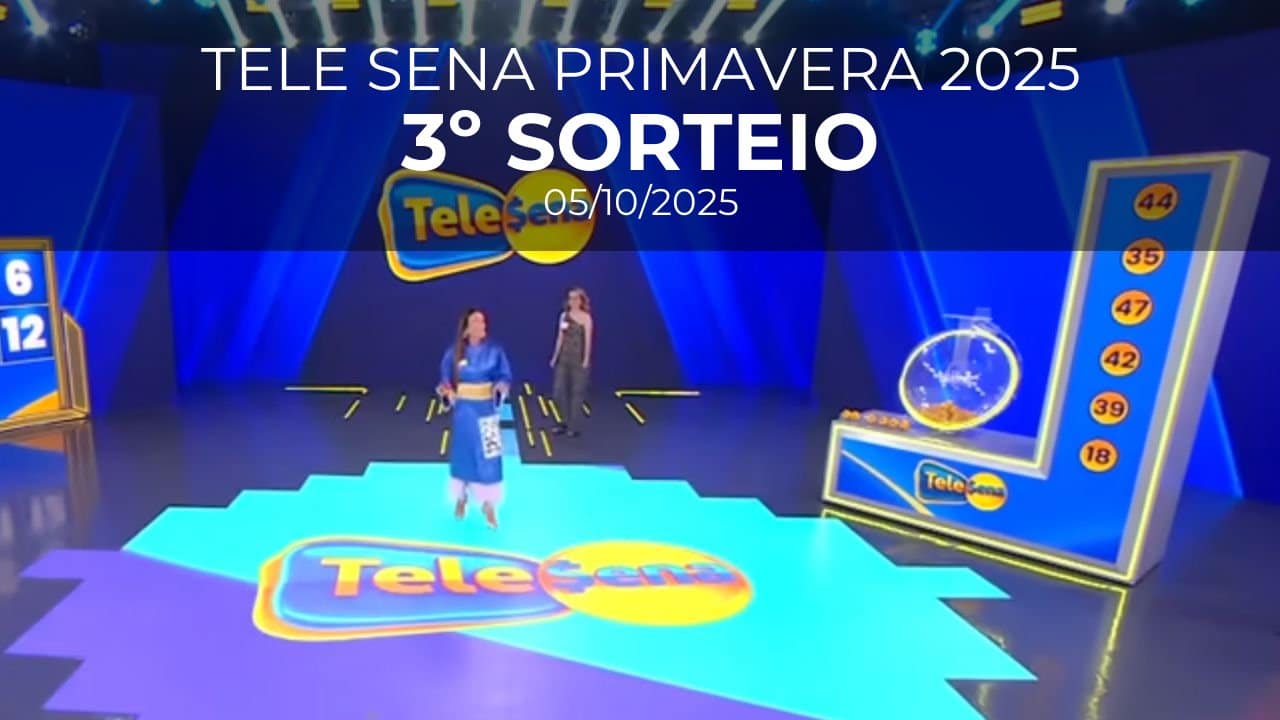 Resultado do 3º Sorteio da Tele Sena Primavera 2025
