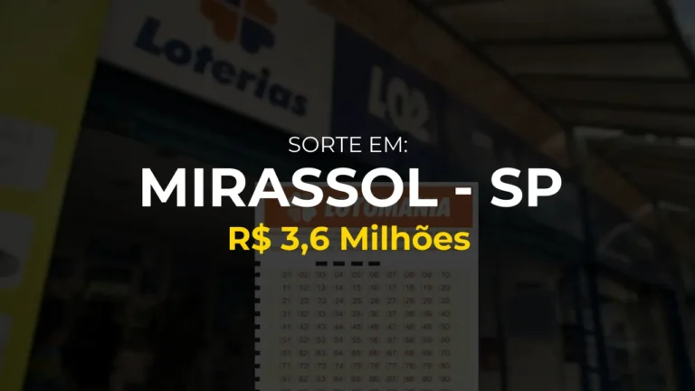 Resultado lotomania: Ganhador de Mirassol - SP