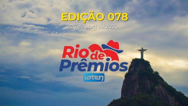 Quadro oficial de resultados do Rio de Prêmios Edição 078. Sorteio homologado em 26/04/2026